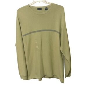 Vtg Izod Preppy Mens Crew Neck Sweater XL Green‎ Old Money Cozy Grandpa Classic